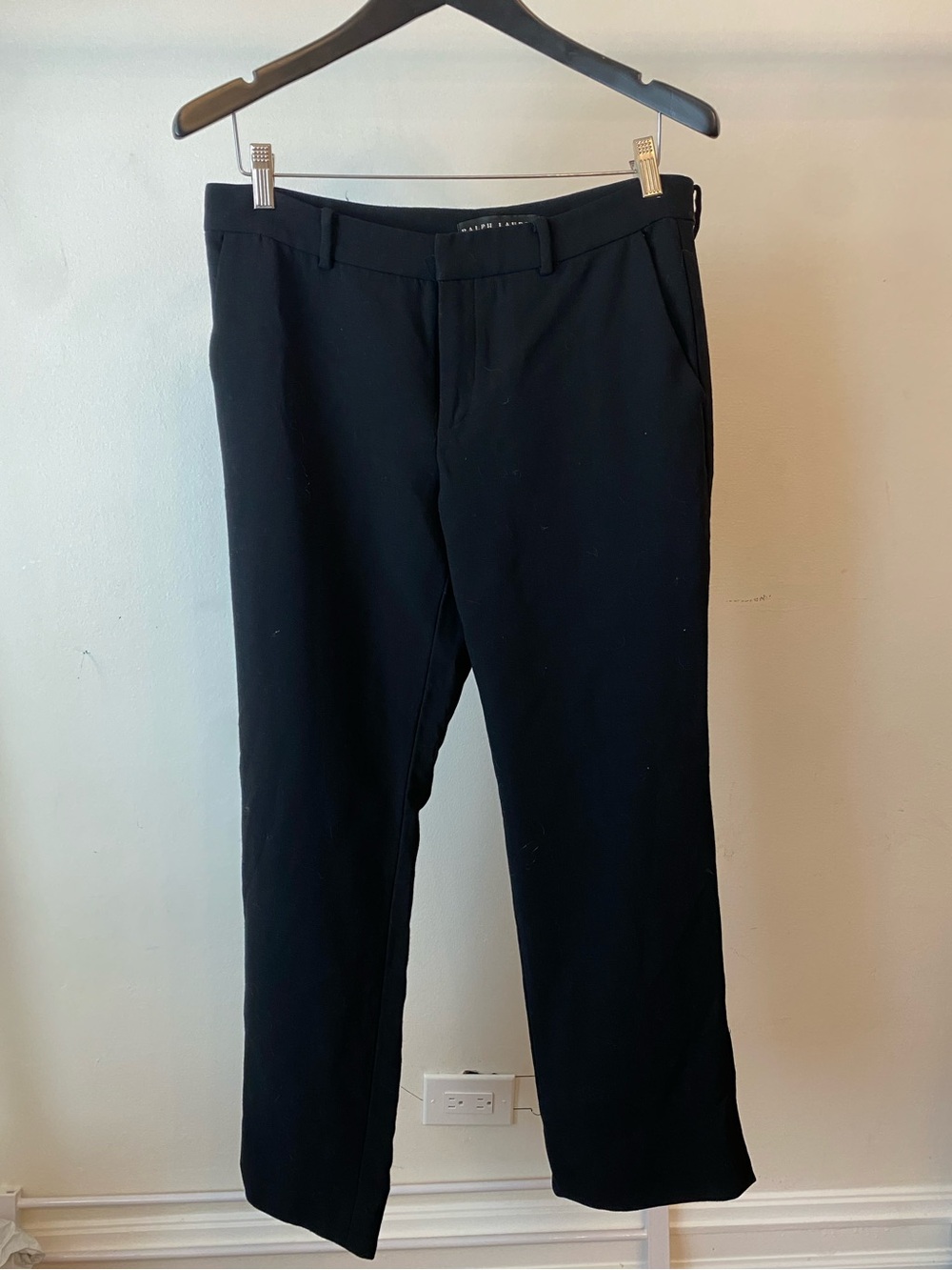 Ralph Lauren Black Label Women‘s Dress Pants Black- Straight Tailored Leg